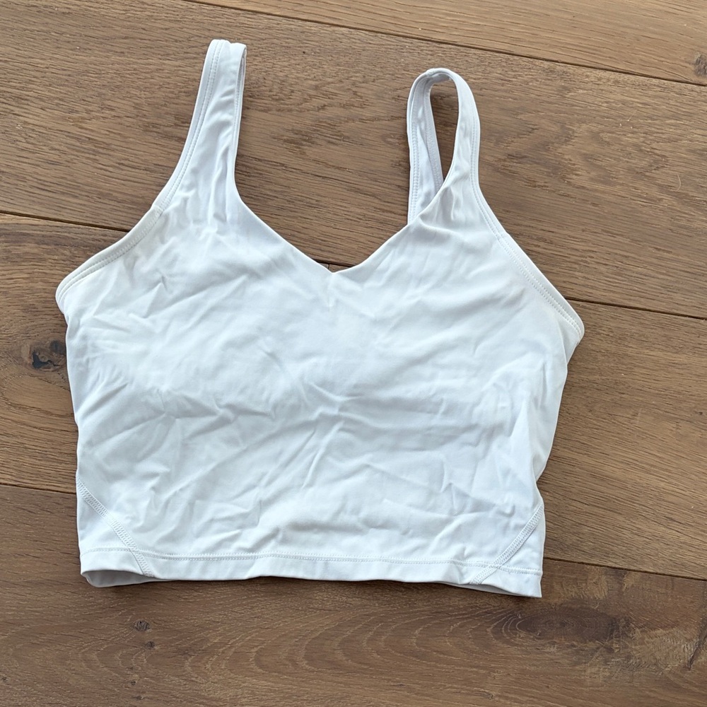 White Cropped Tank Top